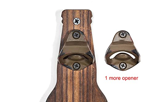 Soduku Vintage Wooden Wall Mounted Bottle Opener With Cap Catcher For Beer Lovers #TOP5