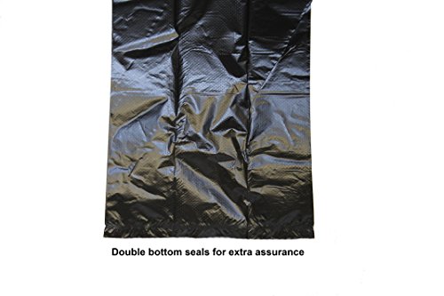 Image of 120 Easy Open & Strong Leak-Proof Poop Bags Dog Waste Bags 13.25 x 9 inch Made in USA .Bags are easier to tie than standard 12 inch bags (Black)