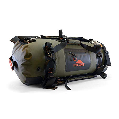 Big Stone Fully Waterproof, airtight, Submersible, Heavy Duty, Rugged, Scuba Zipper Dry Bag - Carry as Duffel, Backpack or Shoulder - Large/x-Large (90 Liter)