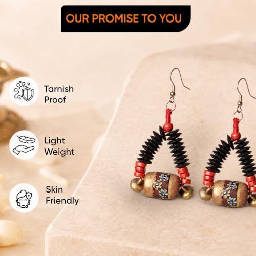 Image of Handcrafted Bohemian & Ethnic Earrings Collection for Women - Artistic, Nature-Inspired Statement Designs in Studs, Drops & Chandeliers
