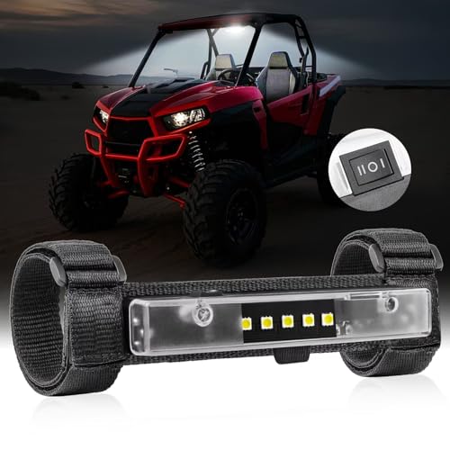 Image of UTV Interior Dome Light, FASTCHOY AUTO Universal Roll Bar Mount LED Interior Lights Roll Cage Light for UTV ATV SXS RZR Polaris Can-Am Golf Cart Talon Truck Off Road Vehicle - White