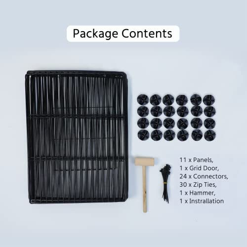 CHEGRON Cercadinho para Animais Pequenos 12 Painéis 16X12