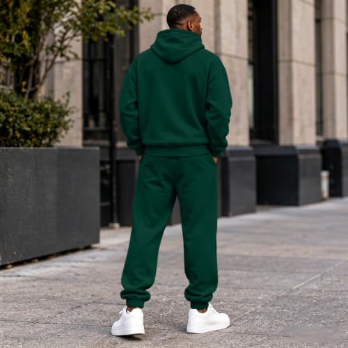 Elneeya Mens Sweatsuit Oversized Jogging Sets Fall Training Two Piece Set - image 6