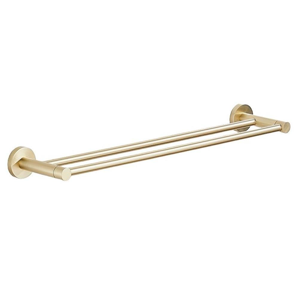 Juego de accesorios para baño cromado con toallero doble y cepillo