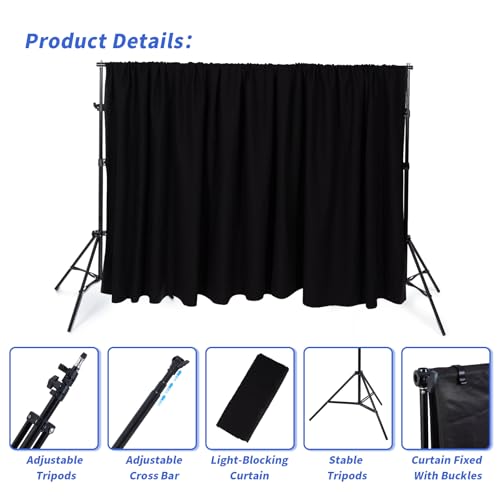 Niyanghome Classroom Puppet Stage, Puppet Show Theater with 2 Tripods, Cross Bar, Curtain and Carrying Bag, Portable Stage Suitable for School, Churches, and Family Shows by Niyanghome - Image 2