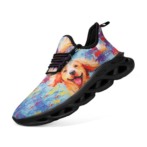 ZDFQLGV Modische lässige Fitness Laufschuhe Sneakers für Herren Leichte atmungsaktive Wander Arbeiten Sportschuhe rutschfeste Weiche Bequeme verschleißfeste Tennisschuhe