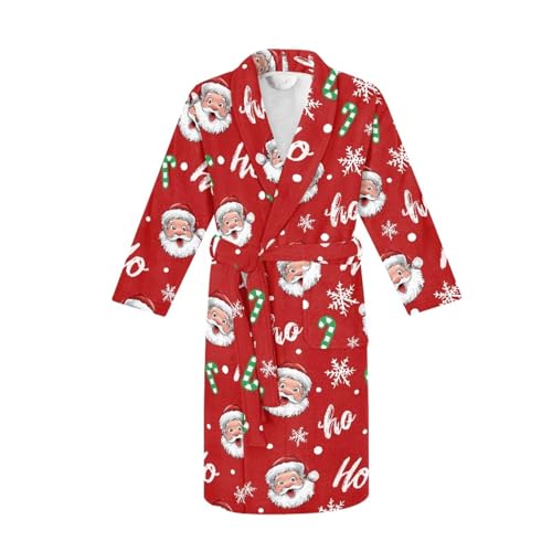 AFPANQZ Men Bathrobe with Pockets Full Length Sleepwear Longsleeve Lightweight Pajama Shawl Robe Waffle Nightgown Big & Tall4
