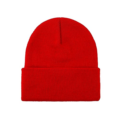 QPIXVB Red Beanie Valentines Day Gifts for Him Women Beanies for Winter Knit Hats for Men Mens Beanies Gifts for Old Men Valentines Day Decor Halloween Beanie Santa Hat Adult Mens Warm Hats