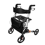 Das zusammenklappbare Design ermöglicht es Ihnen, Ihren Rollator im Kofferraum Ihres Autos unterzubringen. Die Faltgröße beträgt nur 62 x 36 x 27,5 cm. Die kompakte Größe ermöglicht es Ihnen, den Rollator Walker auf engstem Raum unterzubringen, ideal für den Innen- und Außenbereich.