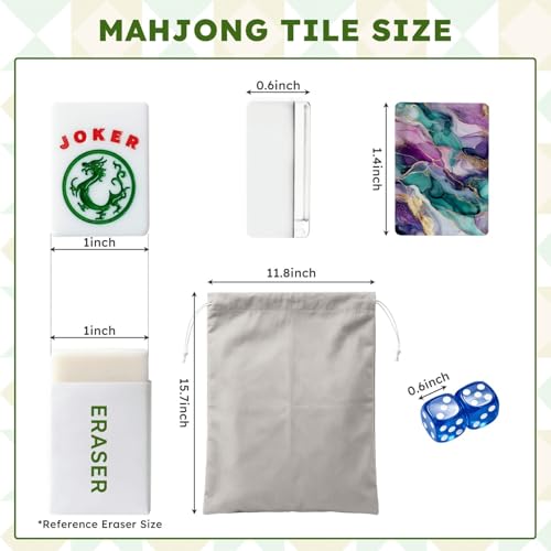Set de Fichas American Mahjong Acrílico 166 Piezas con Dados miniatura 2