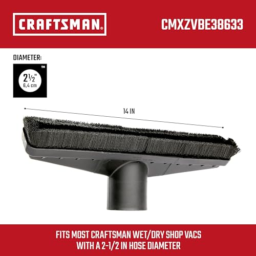 Image of CRAFTSMAN CMXZVBE38633 2-1 /2 in. Floor Brush Wet Dry Shop Vacuum Attachment