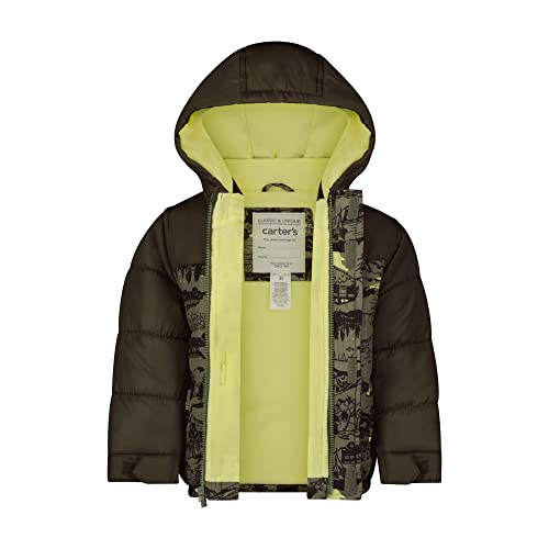 Carter's Boys' Heavyweight 2-Piece Skisuit Snowsuit Set, Olive/Mountains, 7 (C222-) #TOP2
