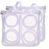 Hochwertiges Material: Hergestellt aus dichter Polyesterfaser, langlebig und atmungsaktiv, es garantiert, dass Ihre Kleidung eine Luft um sie herum hält, auch wenn sie in der Tasche sind, wodurch mögliche Hygieneprobleme reduziert werden. Die einzigartige antimikrobielle und feinmaschige Konstruktion ist gesünder und schützend, die ultraweichen und dünnen Netztaschen ermöglichen es dem Wasser und dem Reinigungsmittel zu durchdringen, ohne aufzutragen.