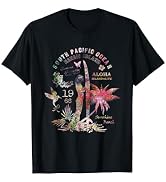 アロハ ハワイ サーファー ガール サマー サンビーチ Tシャツ