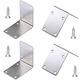 NNNJunhua Stainless Steel Angle Bracket Reverse Hole External Wrap Heavy Duty Corner Brace L Shape...