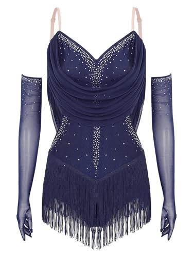 Robe danse latine à franges fluide avec justaucorps intégré pour sublimer vos mouvements