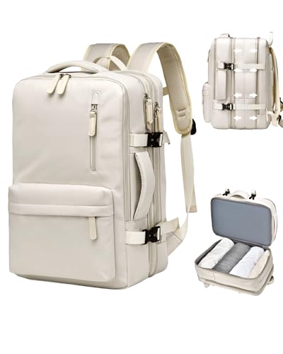 KEQIKAI Travel Laptop Backpack 30L for Men Women, Expandable Carry