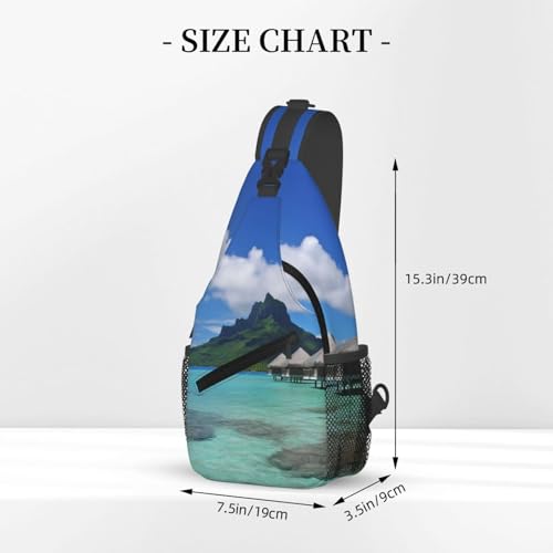 Mochila Sling Crossbody Negra Compacta y Versátil miniatura 2