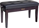Höhenverstellbar Roland Duett-Klavierbank in Palisander-Ausführung mit Vinyl-Sitz – RPB-D300RW