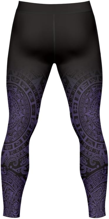 Aztec Men Jiu Jitsu Spats Grappling Tight-fit Compression Leggings for Men MMA BJJ Workout