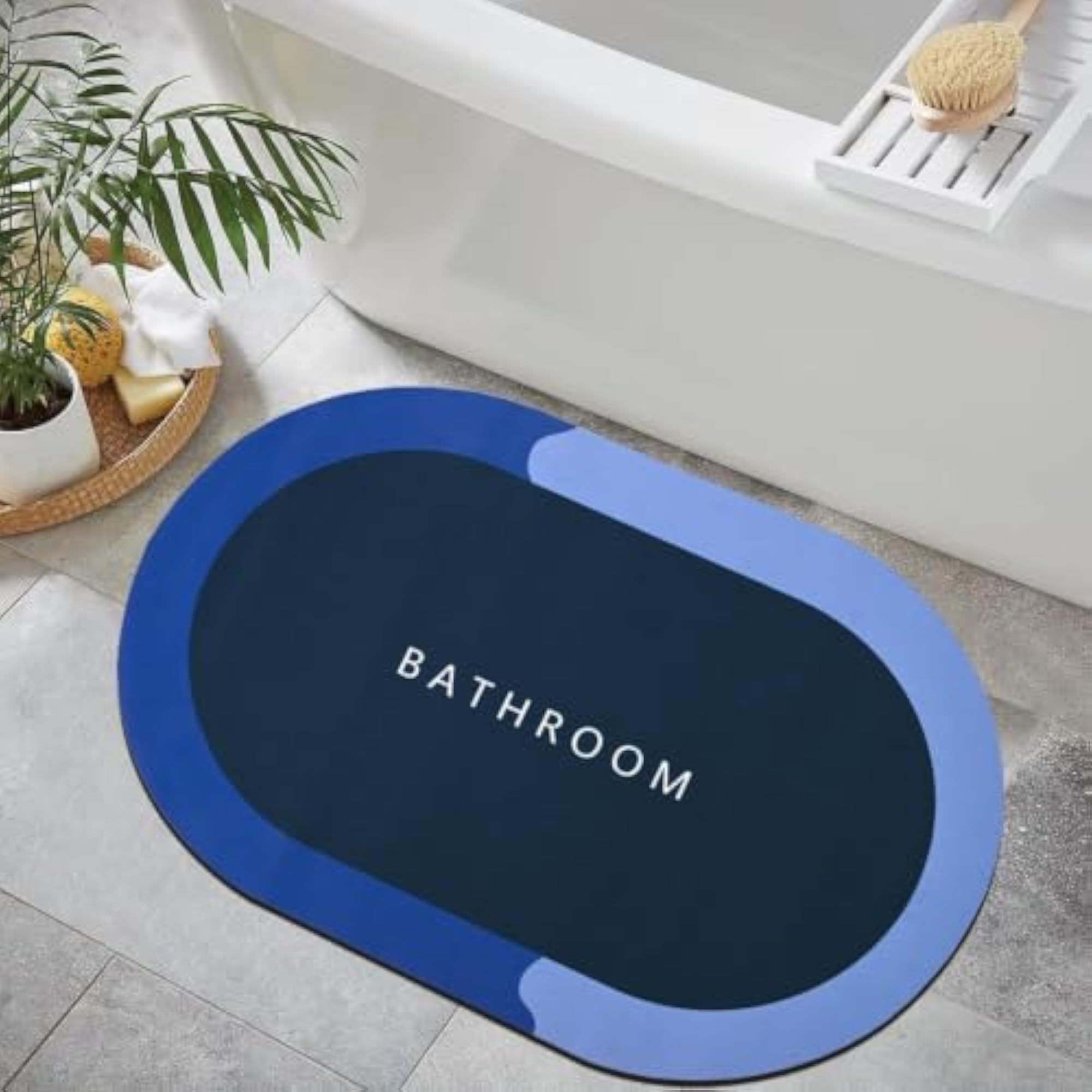 Bathroom Mat Anti Slip Quick Dry Rubber Doormat