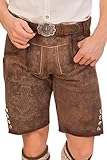 Lederhose kurz MarJo Trachten Lederhose kurz - Eduard - braun Used