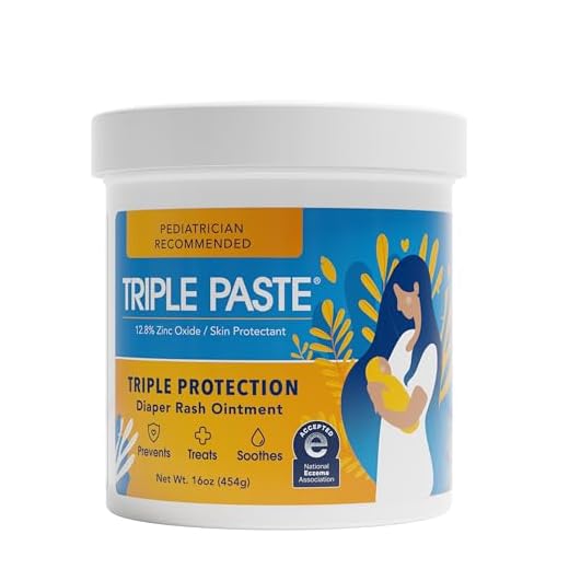 Triple Paste Diaper Rash Cream for Baby - 16 Oz Tub - Zinc Oxide Ointment Treats, Soothes and Prevents Diaper Rash - Pediatrician-Recommended Hypoallergenic Formula with Soothing Botanicals