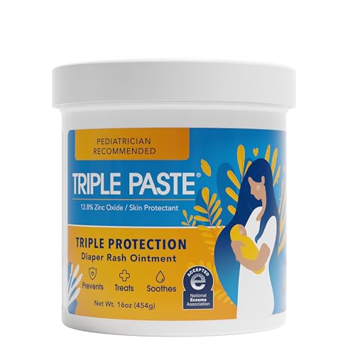 Image of Triple Paste Diaper Rash Cream, Hypoallergenic Medicated Ointment for Babies, 16 oz (Packaging May Vary)