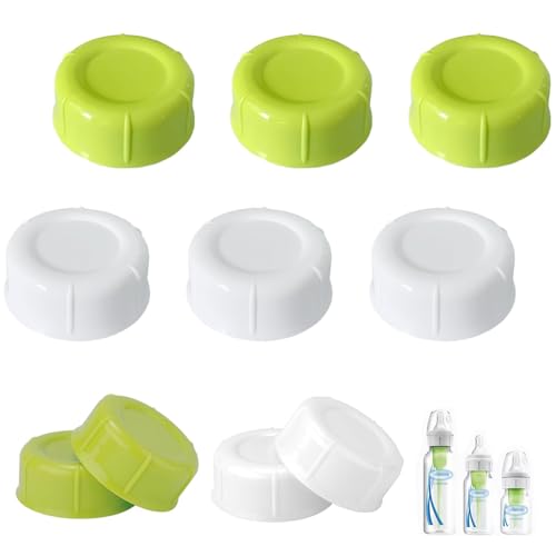 Image of Pack of 10 Travel and Storage Lids for Dr Brown Narrow Baby Bottles, Replacement Caps Compatible with Dr. Browns