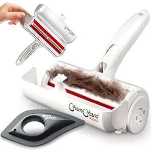 ChomChom Roller & Detailer Bundle – Pet Hair Remover and Reusable Lint Roller – ChomChom Cat and Dog Hair Remover for Furniture, Couch, Carpet, Clothing and Bedding – Multi-Surface Fur Removal Tool