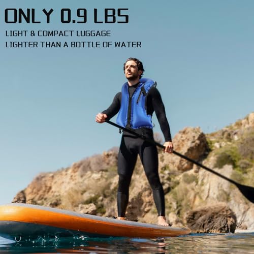 image for Jurmickey Snorkel Vest for Adults, Inflatable Snorkeling Vest for Men 