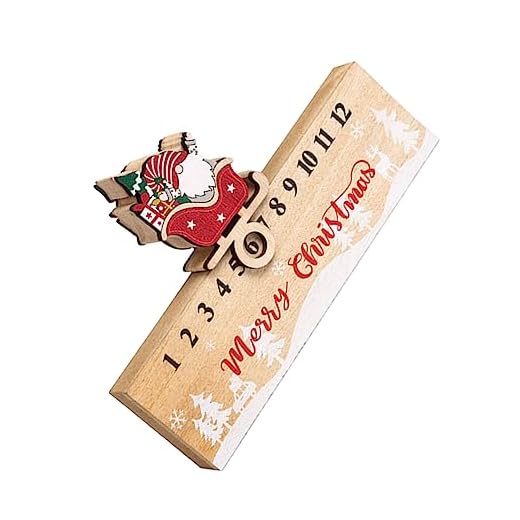 ABOOFAN Ornamento Del Calendario Calendario De Adviento De Mesa Calendarios De Adviento Para Niños Calendario De Santa Claus Calendario De Cuenta Regresiva Calendario De Madera Calendario