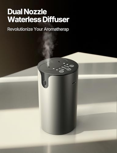 Portable essential oil diffuser in car cup holder