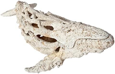 Corner Merchant Nautical Whale Ocean Decor Coral Reef Beach Home Decor Tabletop Collection (Humpback Whale, White)
