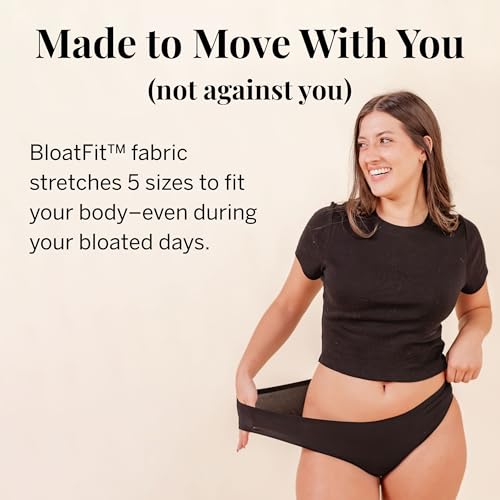 Pixie Period Underwear for Women, Teens & Plus Size – Leakproof Bikini with BloatFit™ Technology, Soft & Breathable with Organic Cotton Gusset, Absorbs 5-7 Tampons - Size M Black4