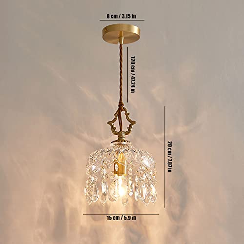Lustre rétro en laiton réconfortant pour chambre à coucher - 7