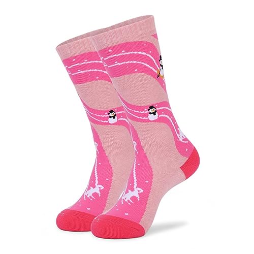 Hotfiary 2Pairs Kids Ski Socks Toddler Boys Girls Winter Warm Thick Sock Knee High Thermal Boot Socks for Hiking Snowboarding2
