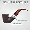 Peterson Pipes Irish Harp Series - Hand Crafted Wood Briar Pipe Made in Ireland, 3mm (Polished, 05 Calabash) #3