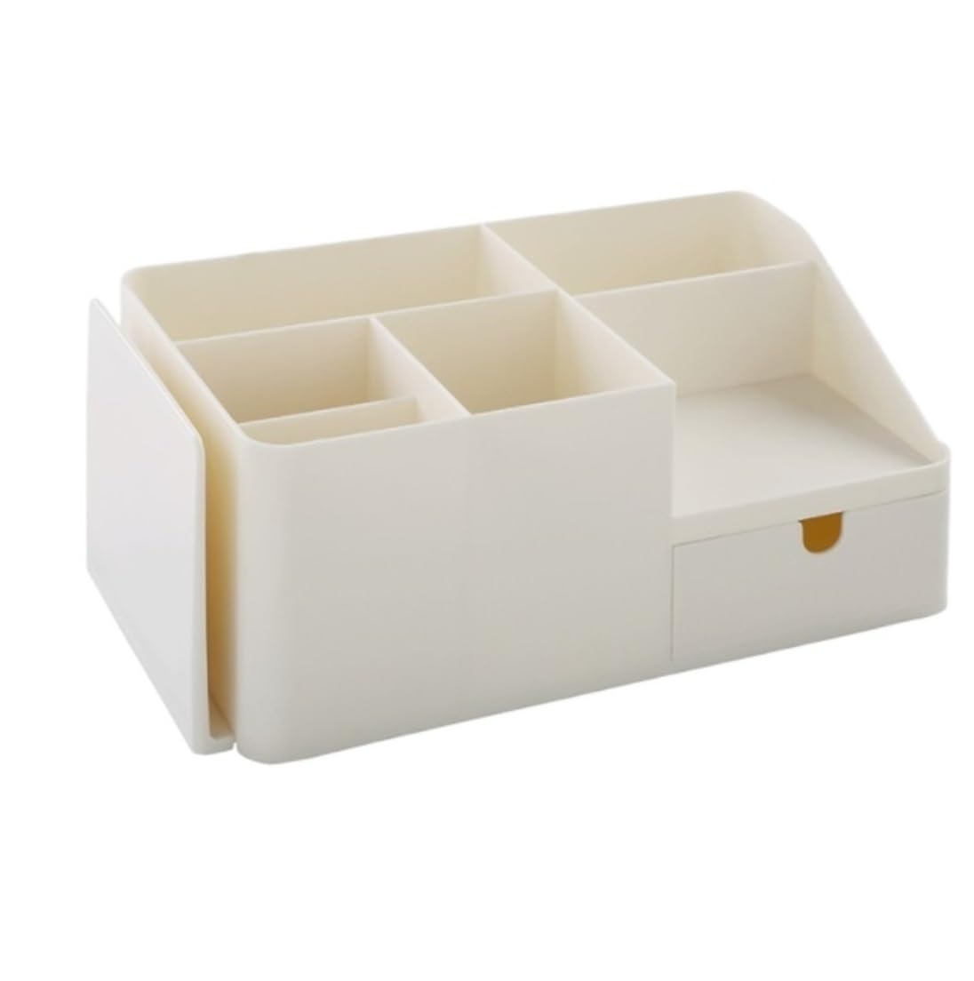 Organizzatore Scrivania Organizer da Scrivania in Plastica Accessori Tavolo Multifunzionali per Ufficio Supporto per Libri A Scomparsa Ufficio(Beige,28 * 15.6 * 12cm)