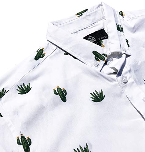 Image of Molokai Surf Button Down Slim Fit Hawaiian Short Sleeve Shirts