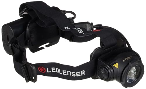 Ledlenser Linterna frontal LED H15R Core, 2500 lúmenes, recargable con batería de litio, impermeable IP67, enfocable, regulación gradual, Constant Light, haz de luz de 250m, cable de carga magnético