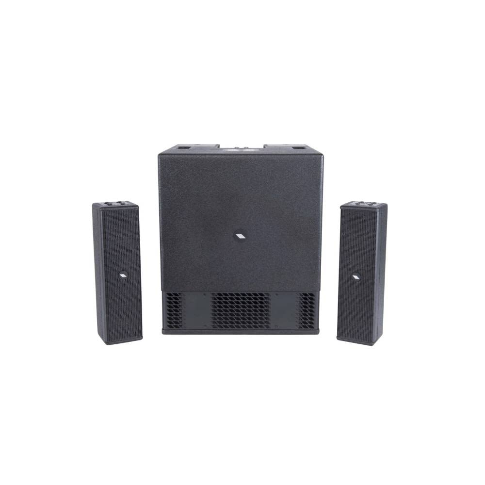Proel SESSION4 - Sistema audio array a colonna 1200W di picco, con modulo MP3 USB SD e bluetooth stereo, Nero
