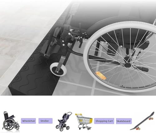 Rampa para silla de ruedas de plástico negro para umbral de casa 3