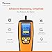 Temtop Air Quality Monitor CO2 Detector Professional Carbon Dioxide PM2.5 PM10 Formaldehyde Temperature and Humidity Monitor w/Audio Alarm Data Export (M2000 2nd)