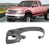 HECASA Upper Dashboard Pad Bezel W/Switch Air Vent Compatible with 1997-2003 Ford F150 Expedition ABS Plastic Dash Trim Bezel Replacement Instrument Cluster Bezel Trim Panel Gray