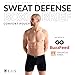 Ejis Sweat Defense Boxer Brief | Comfort Pouch | Sweat Proof Micro Modal (X-Large, White)