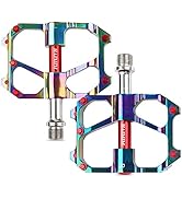 HAIMIM Road Bike Pedals 9/16 Sealed Bearing Mountain Bicycle Flat Pedals Lightweight Aluminum All...