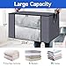 TOOCA BEAR 6 Pack Clothes Storage Bins, 90L Large Storage Bags Thicken Reinforced Clothes Storage Bags Foldable Closet Organizers and Storage for Clothing, Comforters,Blankets, Bed Sheets and Toys