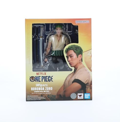 TAMASHII NATIONS One Piece figurine S.H. Figuarts Roronoa Zoro (Netflix) 14 cm, Black, 5.7 inches - Image 2