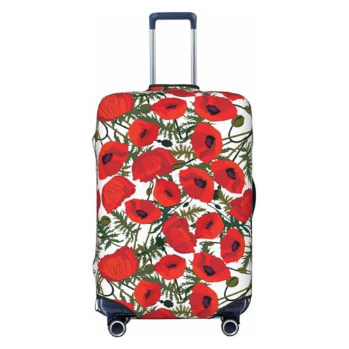 Flower Pattern Print Suitcase Cover Luggage Protector Washable Elastic Fashionable Travel Gear Cover